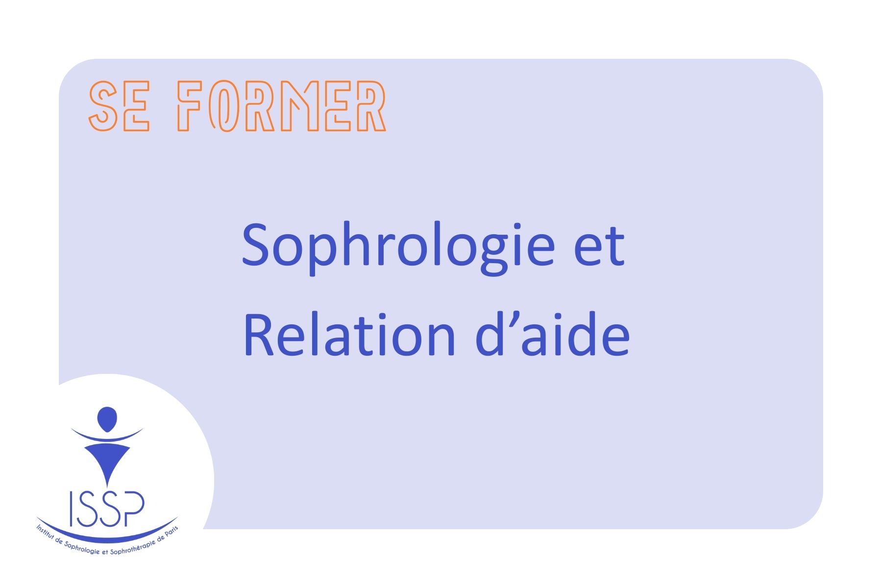 Image illustrant avec du texte la formation de sophrologie et relation d'aide